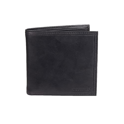 Dockers Men's Bifold Leather Wallet - Thin Slimfold Extra Capacity, Opaque Black, One Size