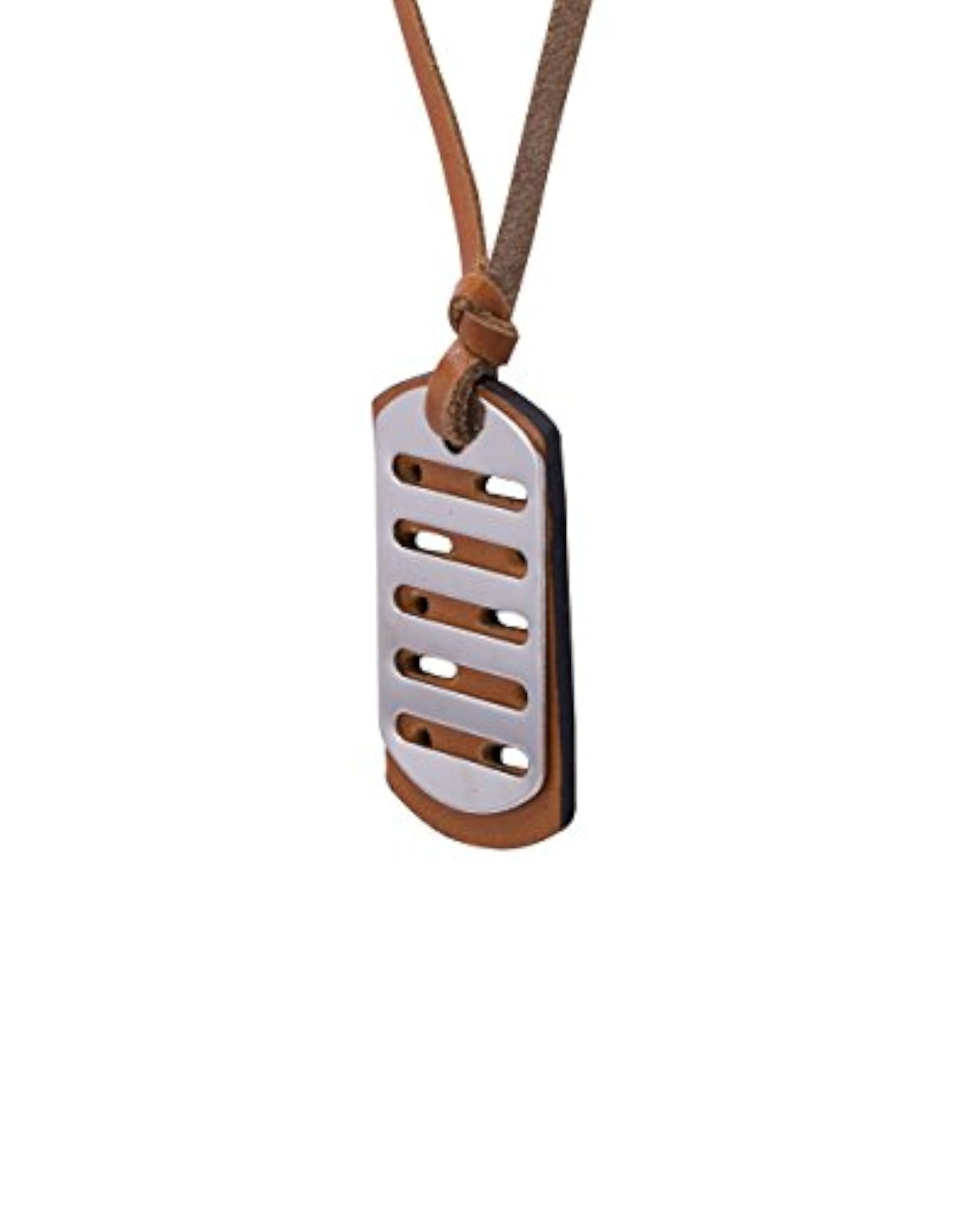 Silver Pendant with White Gemstones