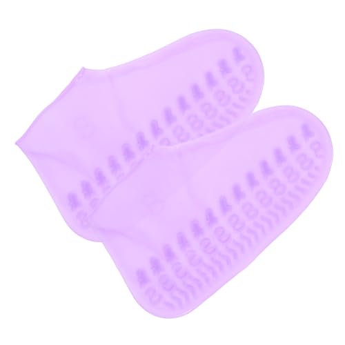 BESPORTBLE 1 par de fundas protectoras para zapatos de silicona, impermeables y antideslizantes, talla pequeña, color púrpura