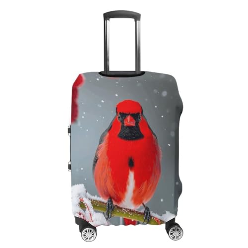 Carry on Luggage Cover Cardinal Birds Snow Cranberries Suitcase Covers for Luggages Tsa Approved Travel Luggage Sleeve Protector Elastic Suitcase Protector Anti-Scratch Washable Fits 19-30 Inch Case -4