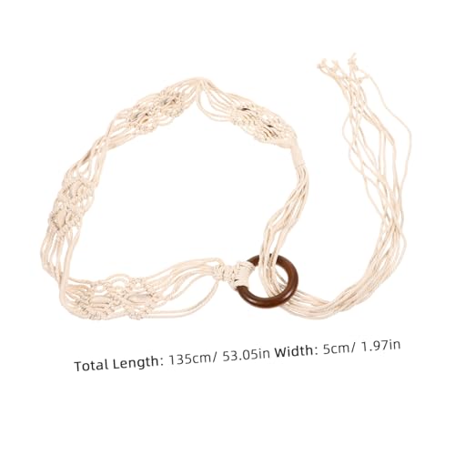 Bohemian Shell Waist Belt for Women Handmade Wax Rope Woven Decorative Belt Accessory for Dresses Skirts and Casual Outfits Unique for Teens and Friends2