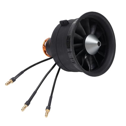 Ducted Fan, 64mm 12 Blades Ducted Fan and 2100KV Motor with Control Board and Switch, Electric Ducted Fan Brushless Motor ESC Kit for Computer Cooling, Plastic and Aluminum