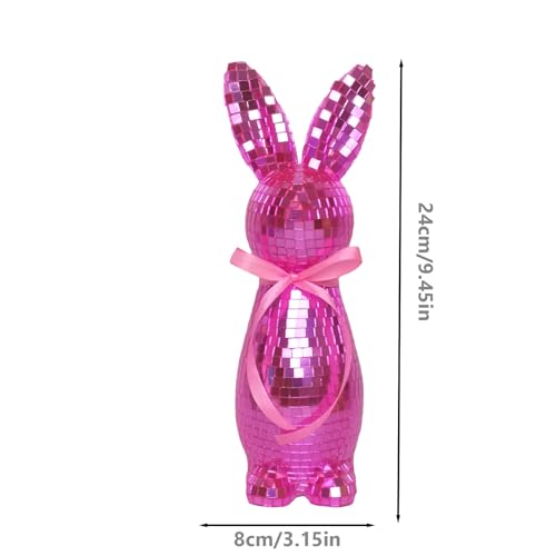Lapin disco réfléchissant pour déco de Pâques et centre de table - 6