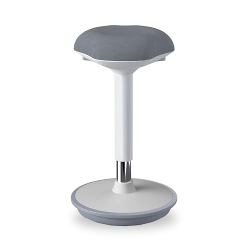 Image of Wobble Stool Adults, Adjustable Height Standing Desk Chair Stool with Non-Slip Base and Upgraded Lift,for Home and Office (Grey)