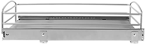 Knape & Vogt Rs-Mub-14-Fn 5 In. H X 15 In. W X 20 In. D Multi-Use Basket Silver Pull Out Cabinet Organizer, Frosted Nickel #TOP2