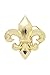 TFJ Men Women Western Fashion Belt Buckle Gold Metal Fleur De Lis Flower Lily French
