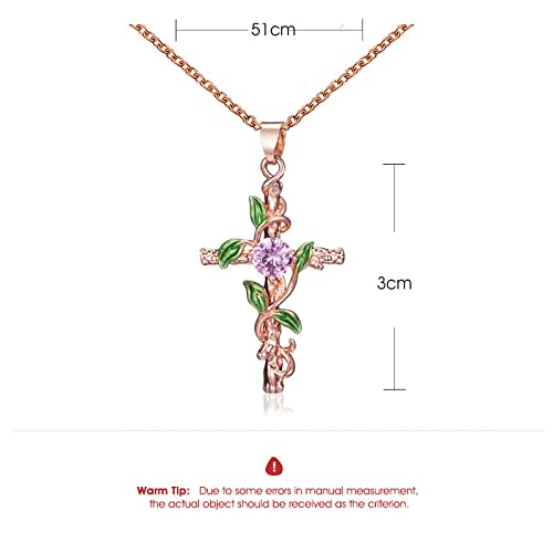 Sttiafay Collana con ciondolo a forma di croce con...