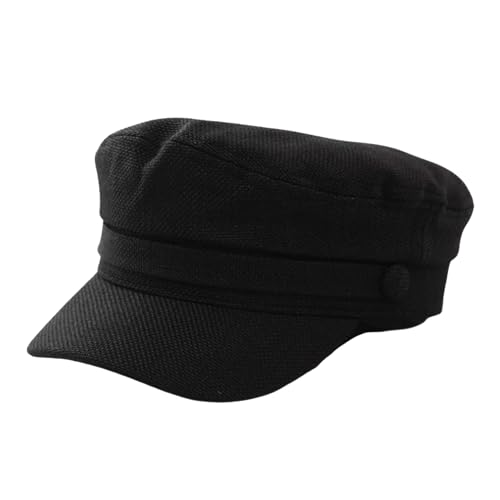 crazy bean Gorra de béisbol para Mujer Hombre Gorra Militar Clásica Vintage Ajustable Unisex Gorra de Poliéster con Visera Casual Deportes de Sombrero(Negro)