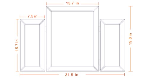 Intahic Makeup Mirrors Trifold Mirror Folding Mirror Vanity Mirrors Personal Mirrors Table Mirror Make Up Mirror For Desk Bedroom #TOP1
