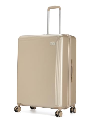Image of Genie Rhythm Hard Luggage with Organized Interiors and Dual Wheels - Large - Champagne Chic
