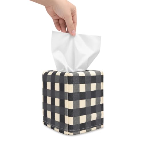 YAWIKO Tissue Box Cover, Fabric Tissue Holder, Tissue Box Cover Square
