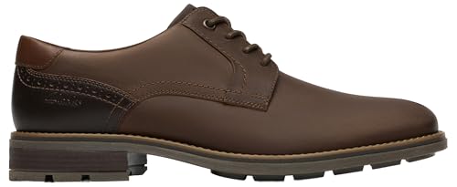 Clarks Emmet - Zapatos para Hombre, Piel de Cera de Abeja, Talla 8, Piel de Cera de Abeja, 42 EU