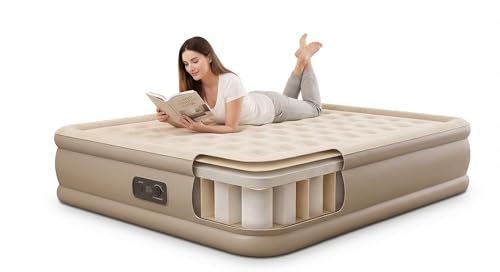 Image of Twin Air Mattress Built in Pump,Newly Cordless Removable Lithium Battery Pump,Self Inflatable,Camping Mattress,Portable Blow Up Mattress for Camping,Guests and Home