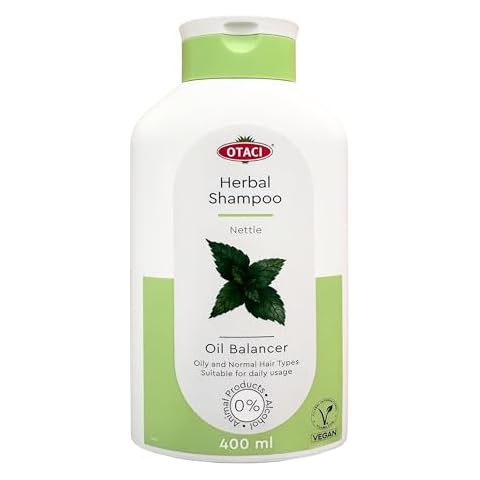 OTACI Oil Balancing Herbal Shampoo with Nettle, Everyday Use For Oily and Normal Hair, Deep Cleansing Oil-Control Shampoo, No Paraben, No Silicon, No Alcohol Vegan and Cruelty-Free Shampoo 13.5 Fl Oz Cover