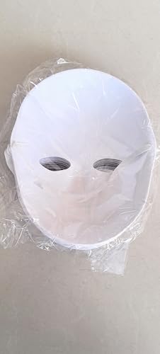 Yamoloz 10 Pack Paintable Paper Masks for Carnival Cosplay, Halloween Party Women Men DIY White Paper Mask, Masquerade - Image 3