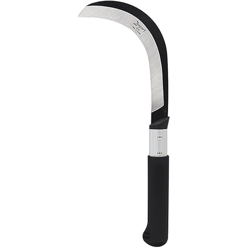 Zenport K310 Brush Clearing Sickle with 9-Inch Carbon Steel Blade and 9-Inch Aluminum Handle - Gardening/Landscaping Hand Sickle with Grip