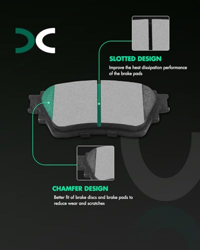 Image of SCITOO D1650 D2200 Front Semi-Metallic Rear Ceramic Brake Pads Sets w /Hardware Replacement For Nissan For Altima 2019-2022