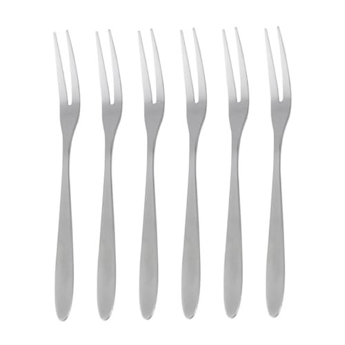 BESTYASH 20Pcs Stainless Steel Fruit Forks Two Prong Dessert Forks for Parties Banquets and Home Use and Stylish Tableware for Appetizers and Cake Serving
