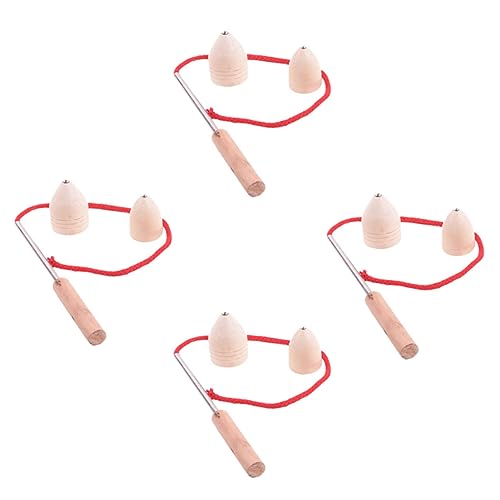 Toddmomy 4 Sets Peg Tops for Educational Rotative Tops with Each Craft for Cognitive Development Random Color