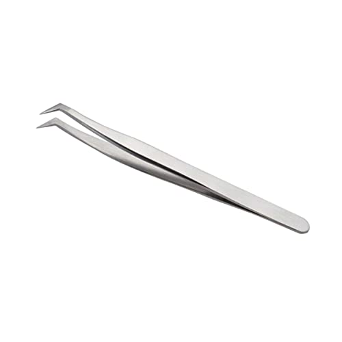 Ipetboom Grafting Fake Eyelashes Tweezers for Makeup Stainless Applicator Tool Dull Polish Shaped Clip for Weddings Photoshoots and Daily Use