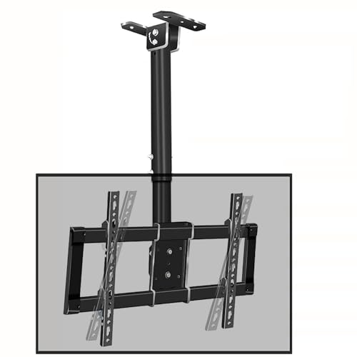Ceiling Tv Mount Bracket - Height Adjustable Tv Wall Mount, Full Motion 360° Rotation Tilting Ceiling Tv Mount Stand, Fits Most 32-90 Inches Tvs, rting HOL
