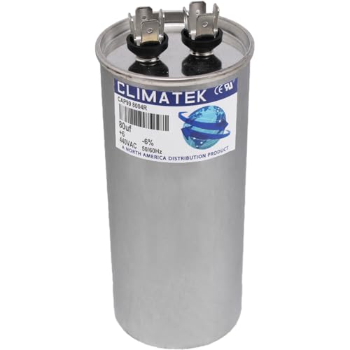 ClimaTek Run Capacitor Round Fits ICP - 80 uF MFD x 440 VAC