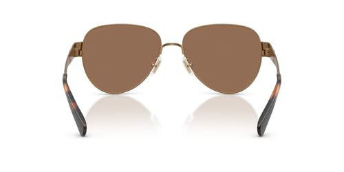 Image of Coach womens Hc7186 Aviator Sunglasses