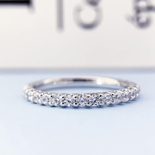2.5mm Moissanite Wedding Bands, Moissanite Rings for Women, Eternity Bands for Women4