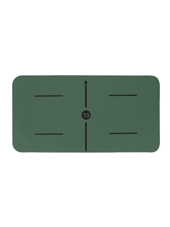 Yoga Studio The Grip Yoga Pad | Mini Mat (640 x 330mm) | Non-Slip Fitness Knee Pad | Support Cushioning Exercise Gym Workout Floor Pilates Mat (Evergreen)