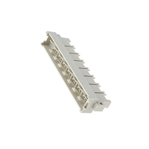Socle DIN 41612 type H mâle HARTIN pour connecteurs 15 broches 6,3mm sur fil