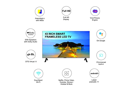 Image of 108 cm (43 Inches) Full HD Ready Certified Smart LED TV 43SFLMax(Black) (2022 Model)
