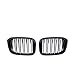 1 para samochodowa przednia kapturek nerki kratki błyszczące czarne grille wyścigowe Kompatybilny z 3 4 X3 x4 G01 G02 G08 2018-2021 Podwójne kraty line Grill samochodowy (Color : Matte Black)