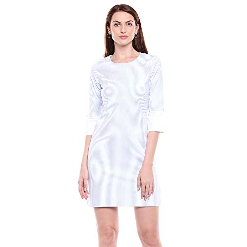 Image of STOP by Shoppers Womens Round Neck Floral Printed Shift Dress