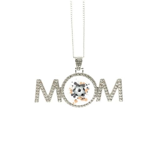 Collier football soccer radial : bijou d'anniversaire et cadeau fête des mères pour maman