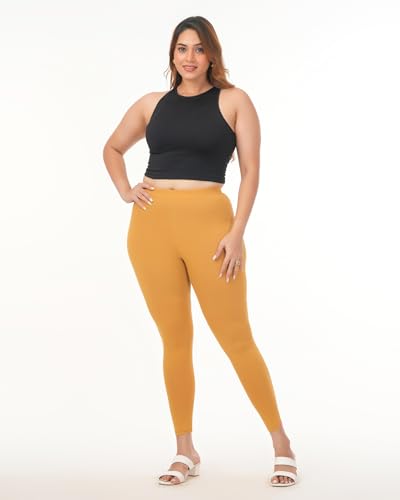 Image of Loveit Womens Solid Viscose Slim Fit Ankle Length Leggings