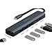 Nilox NXDSUSBC06 Docking Station USB-C 6 Porte, Hub Usb 3.0 Alimentato Con Hdmi 4K, Ethernet Gigabit, Multi Usb, Presa Usb Multipla, Involucro In Alluminio - 3