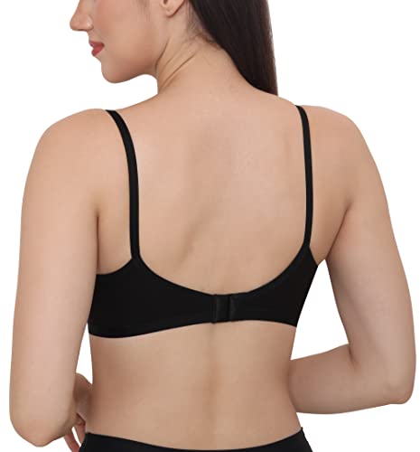 Image of GLAMORAS Women's Soft Poly Cotton Non Padded Wirefree Everyday T-Shirt Bra with Adjustable Straps | Seamless Cups Full Coverage Bra for Women Daily Use | Size 32-40, B, C & D Cup