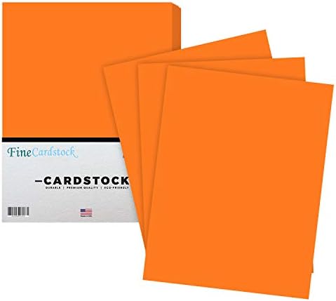 Cosmic Orange Premium Color Card Stock Paper | 50 Per Pack | Superior Thick 65-lb Cardstock, Perfect for School Supplies, Holiday Crafting, Arts and Crafts | Acid & Lignin Free | 8.5 x 11
