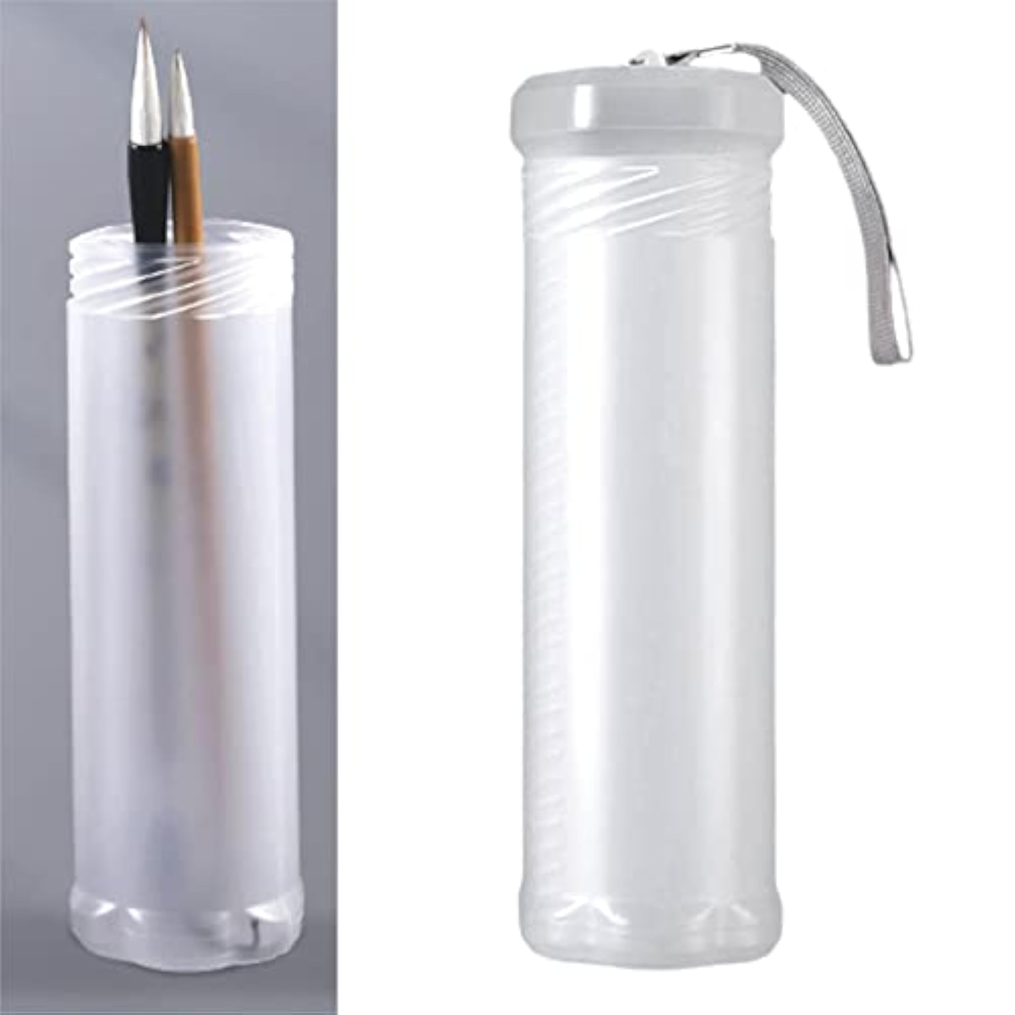 Thin Pen Pencil Storage Box Case, Brushes Bag for Students
