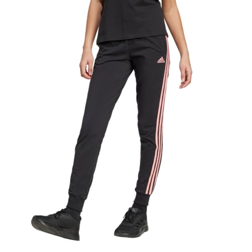 Image of adidas Womens 3-Stripes Drawstring Sweatpants Training Casual - Black