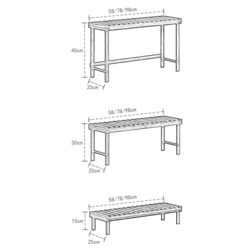 Recipientes para plantas suculentas, macetas decorativas de suelo, gran capacidad de carga, soporte de madera de múltiples niveles para flores para balcón y taburete para plantas de interior