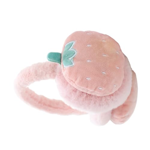 Beaupretty 1Pc Cute Cartoon Earmuffs for Winter Plush Ear Warmers for Adults Unisex Design with Fruit Embroidery for Outdoor Activities and Cold Weather