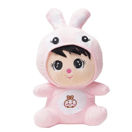 Image of Rabbit Ear Baby Doll Plush Toy 25cm Soft Stuffed Animal Pink Cute Cartoon Character Plush Doll for Kids Toddlers Gift Snuggle Toy Home Decor Soft Cuddly Companion (Baby boy new)