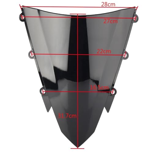 Pare-Brise Double Bulle Moto pour CBR 500R 2016 2017 2018 Deflecteur - 3