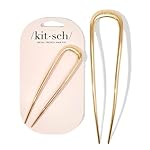 Kitsch Metal French Hair Pin for Women – Elegant Hair Accessories for Women, Ideal for Buns & French Twist, Designed for a Secure, Comfortable Fit – 1pc Gold