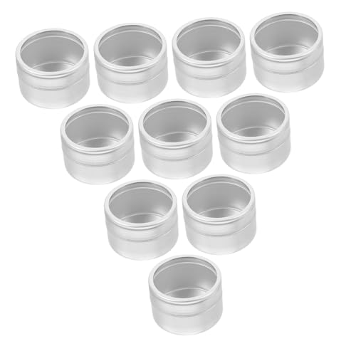 Homoyoyo 10 Piezas Latas Metálicas Pequeñas con Tapa Hermética Envases de Aluminio Rellenable para Té Azúcar y Cosméticos Contenedores Compactos y Resistentes para Almacenamiento Versátil