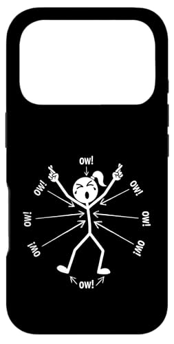 Ow Ow Ow Ow Stickman Figure Humorous Chronic Pain Awareness �X�}�z�P�[�X iPhone 17 Pro �p