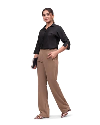 Image of ESTA Women 3 /4 Sleeve Stylish Western Official Formal Shirts Regular fit Shirts for Women