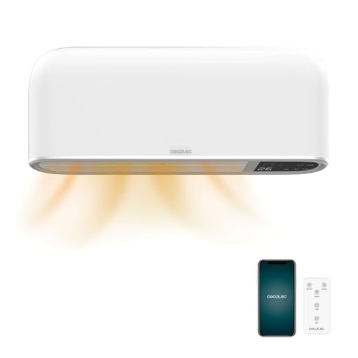 Cecotec Calefactor cerámico de baño ReadyWarm 2000 Max Box Ceramic Connected con 2000 W, control por wifi y protección IP22, 20 m2