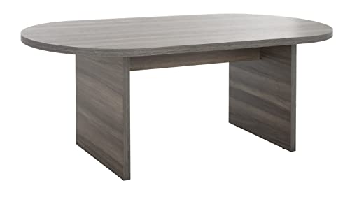 Safavieh Home Collection Gareth Modern Distressed Black Oval Top Coffee Table, Medium